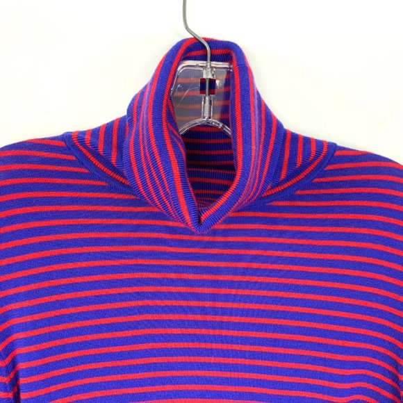 J. Crew 100% Merino Wool Striped Turtleneck Sweater Size XL - Picture 5 of 16